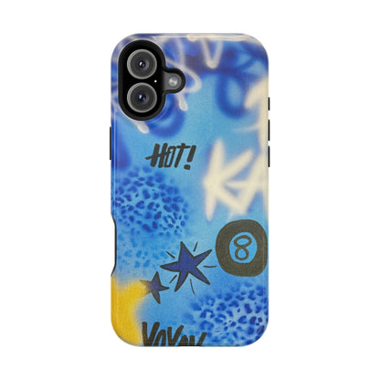 MagSafe "brilliant blues" airbrush iPhone case