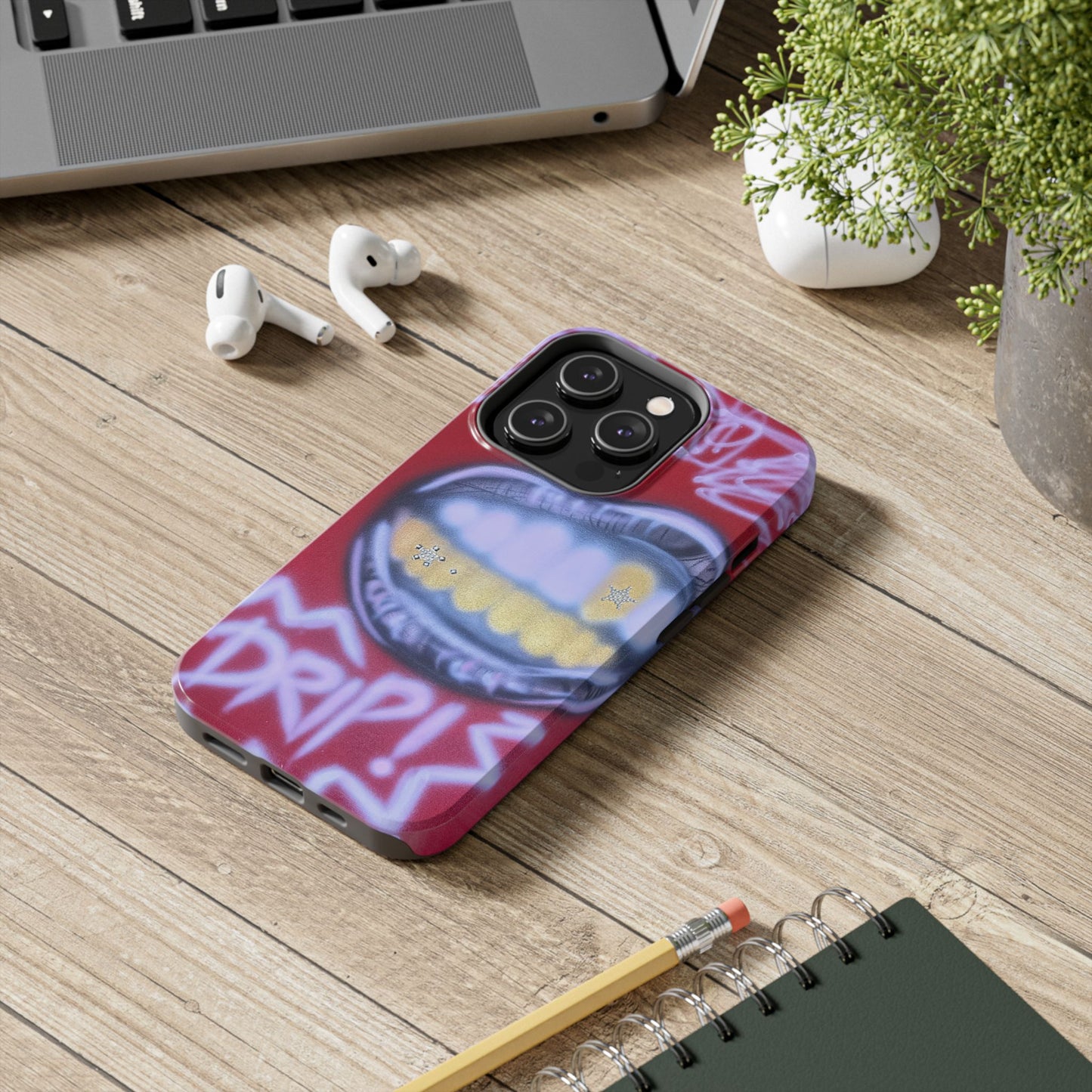 "tooth drip" airbrush iPhone case
