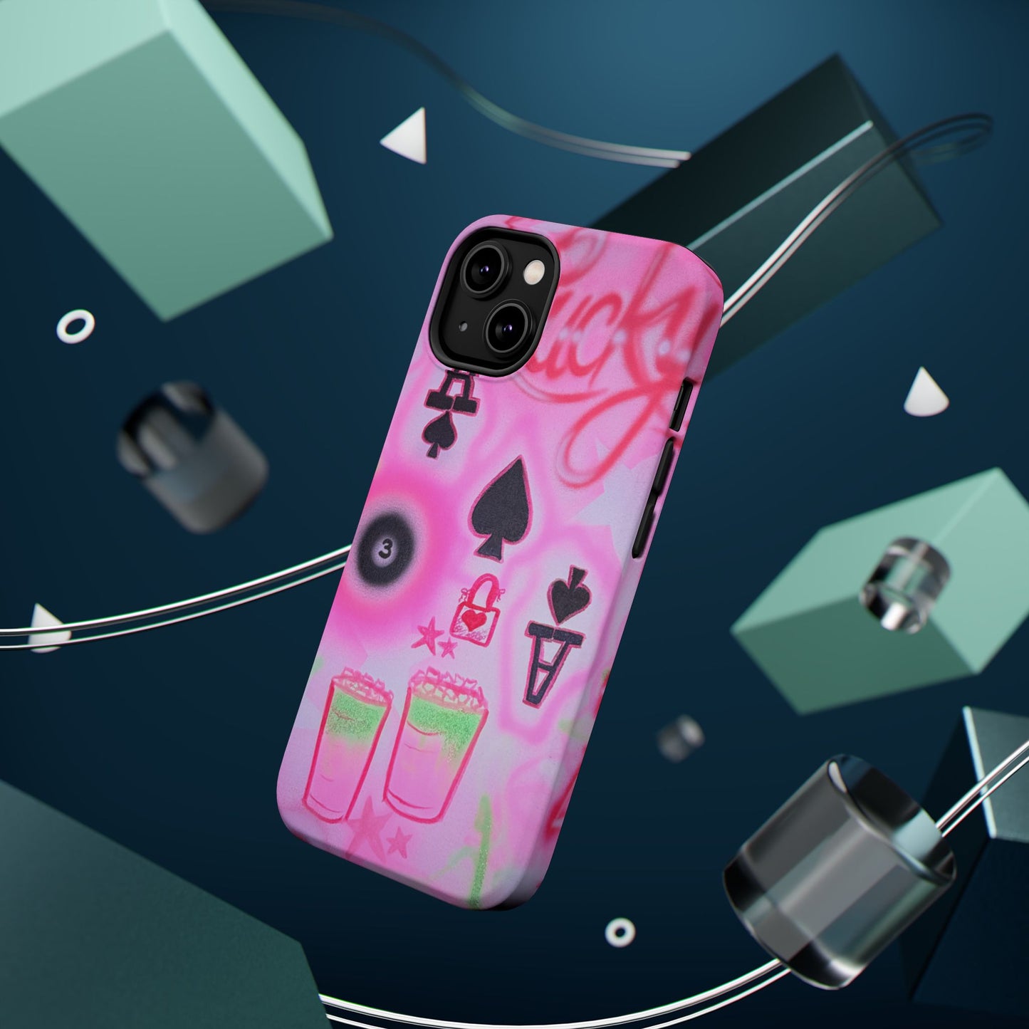 MagSafe "lucky ace" airbrush iPhone case