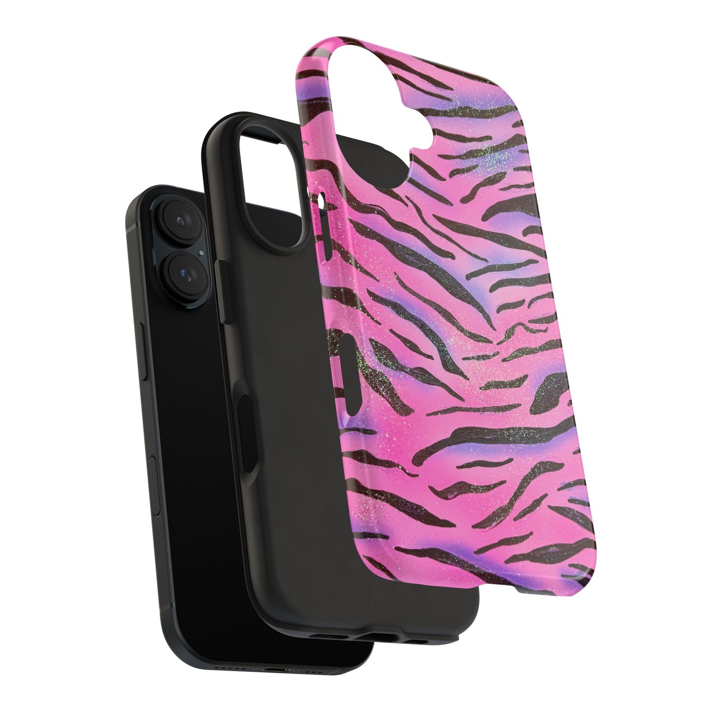 "glitter zebra" airbrush iPhone case
