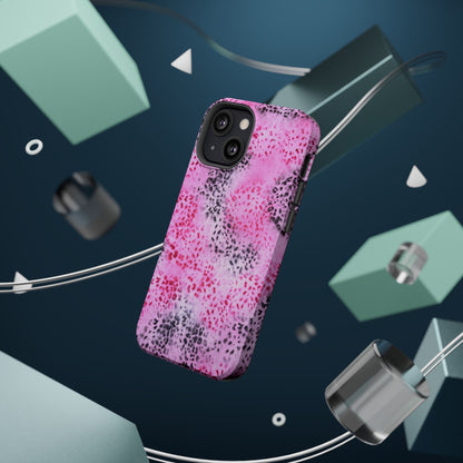 MagSafe "pink cheetah" airbrush iPhone case