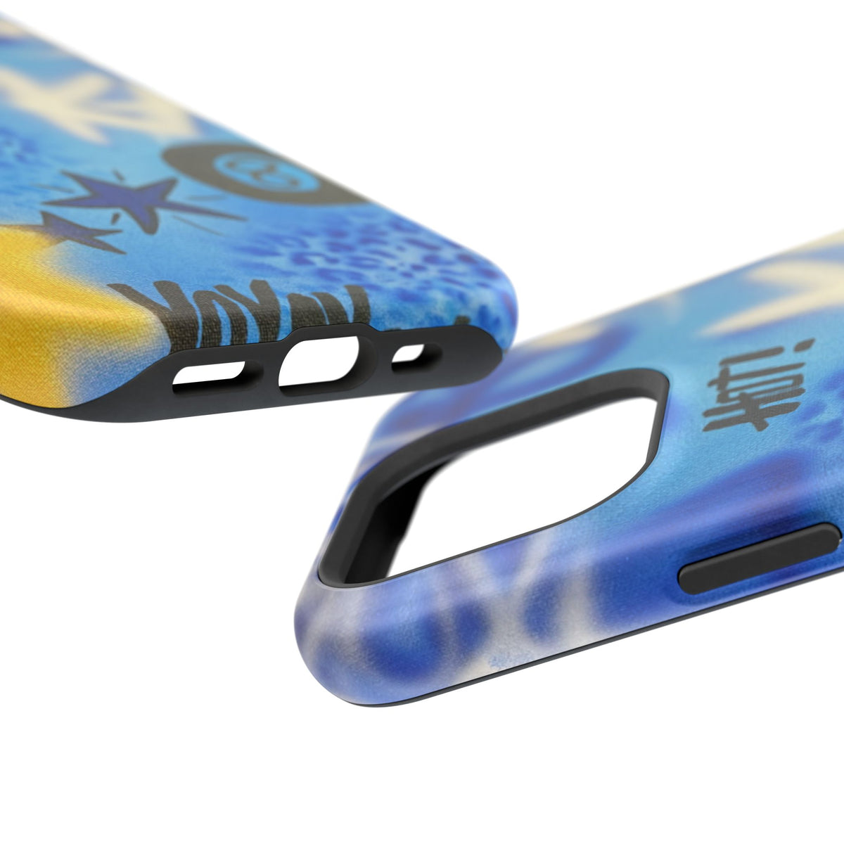 MagSafe "brilliant blues" airbrush iPhone case