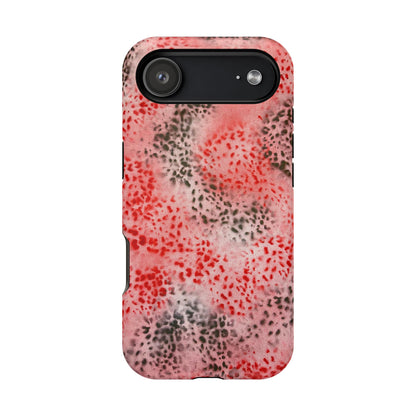 MagSafe "red cheetah" airbrush iPhone case