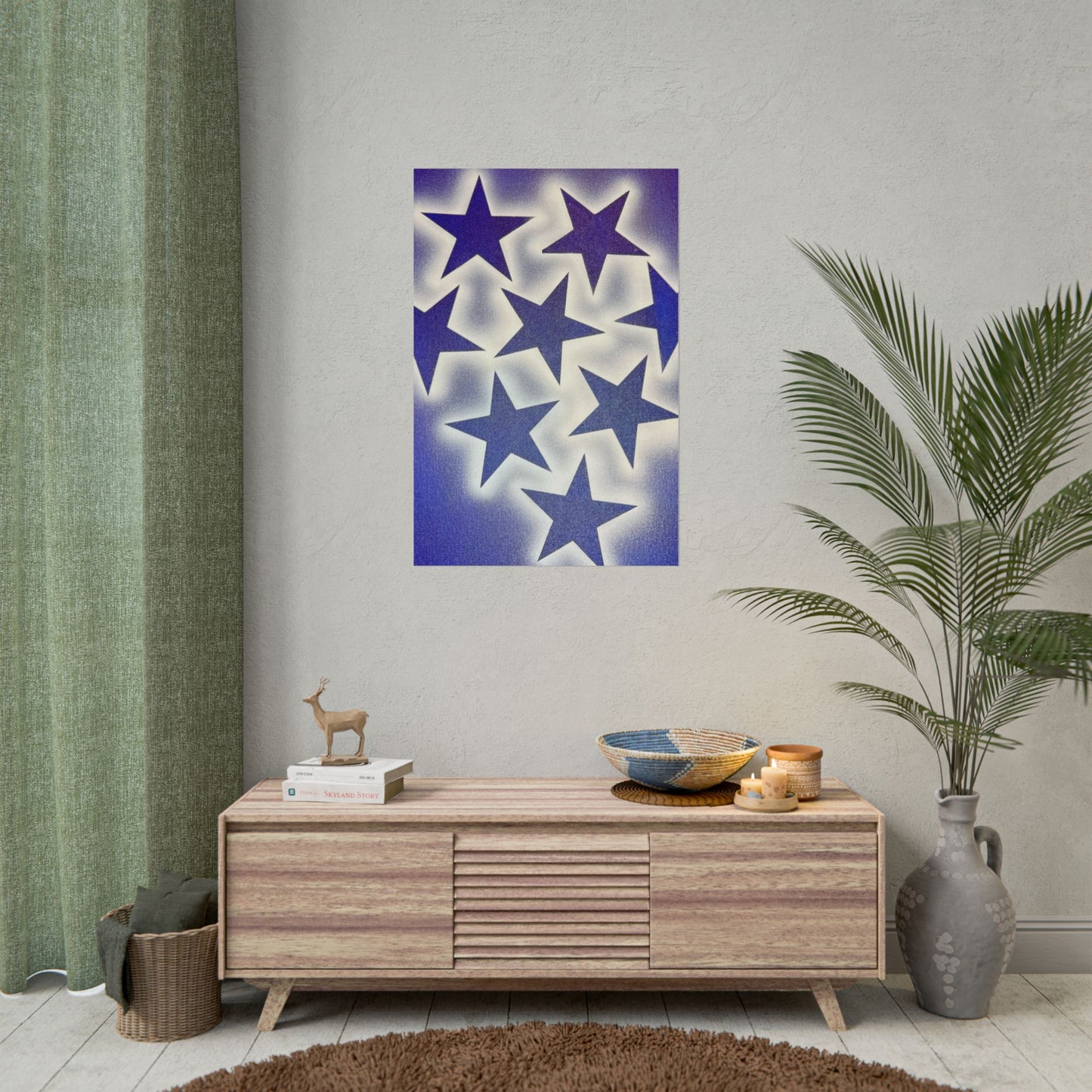 "frosted galaxy" airbrush rolled print