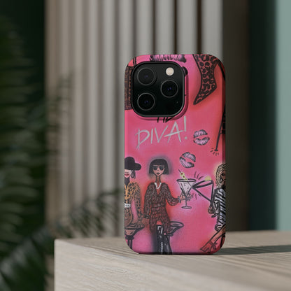 MagSafe "party diva" airbrush iPhone case