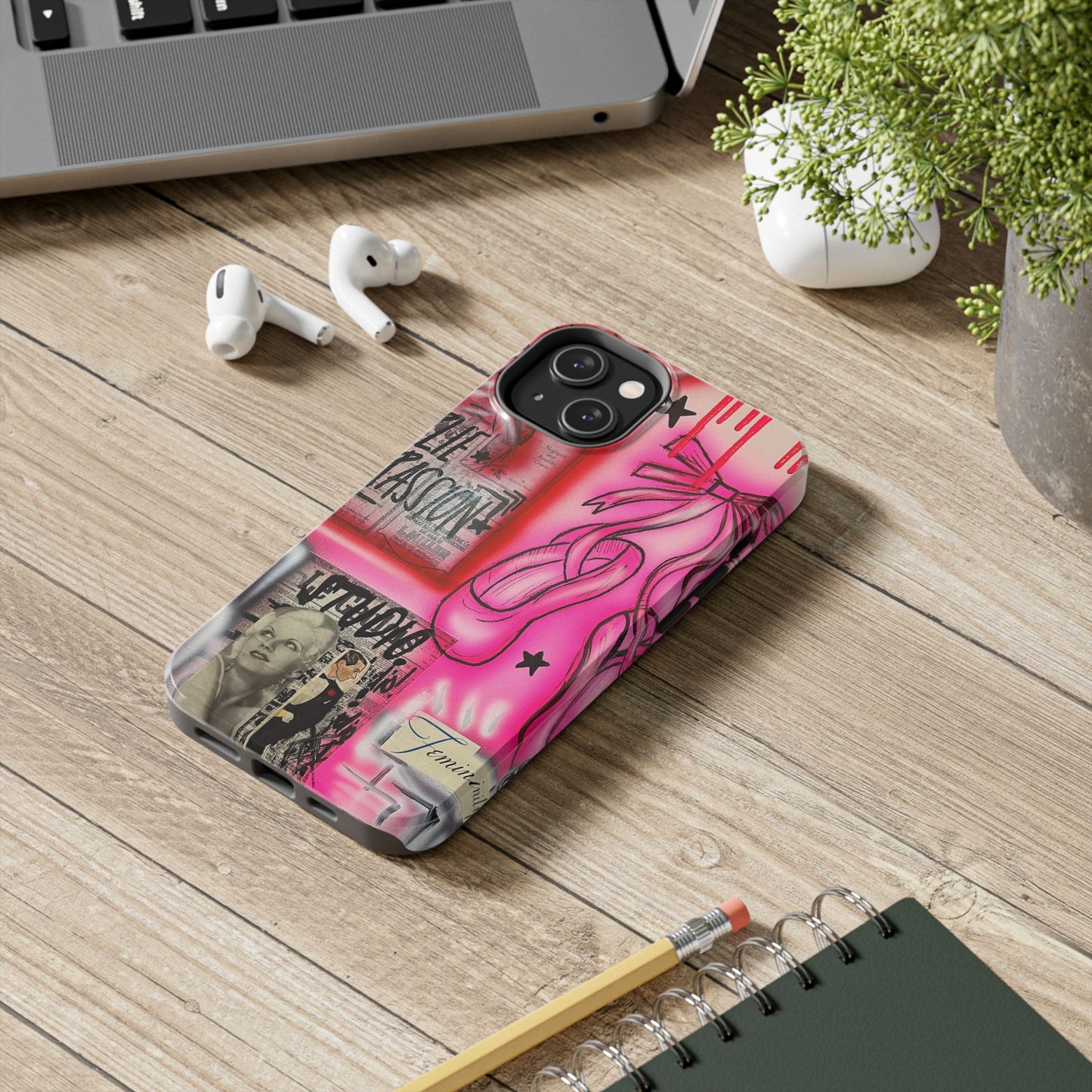 "plié passion” airbrush iPhone case