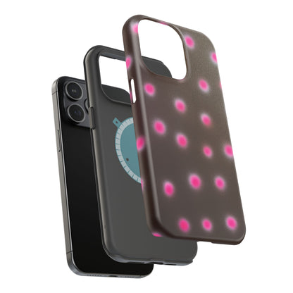 MagSafe "cherry mocha polka dot" airbrush iPhone case
