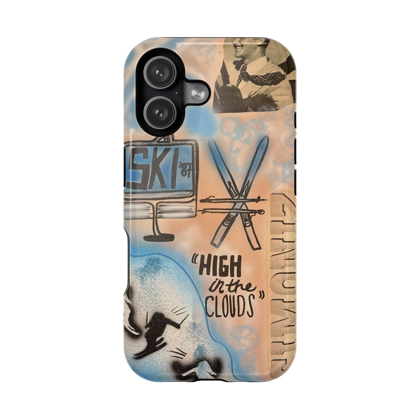 MagSafe „high in the clouds“ Airbrush iPhone Hülle
