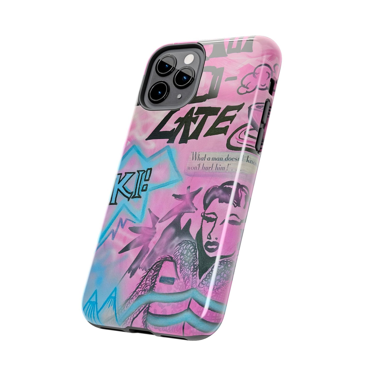 "avant le ski" airbrush iPhone case