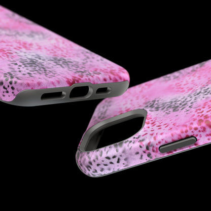 MagSafe "pink cheetah" airbrush iPhone case