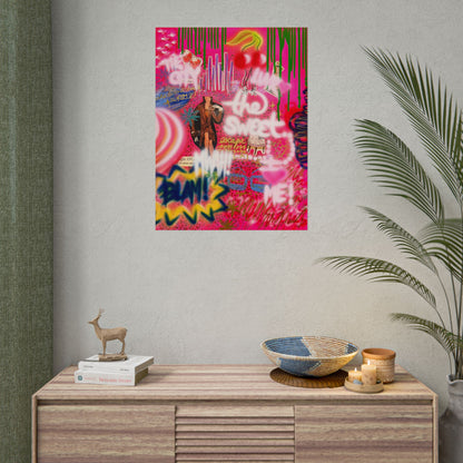 "sweet escape" airbrush rolled print