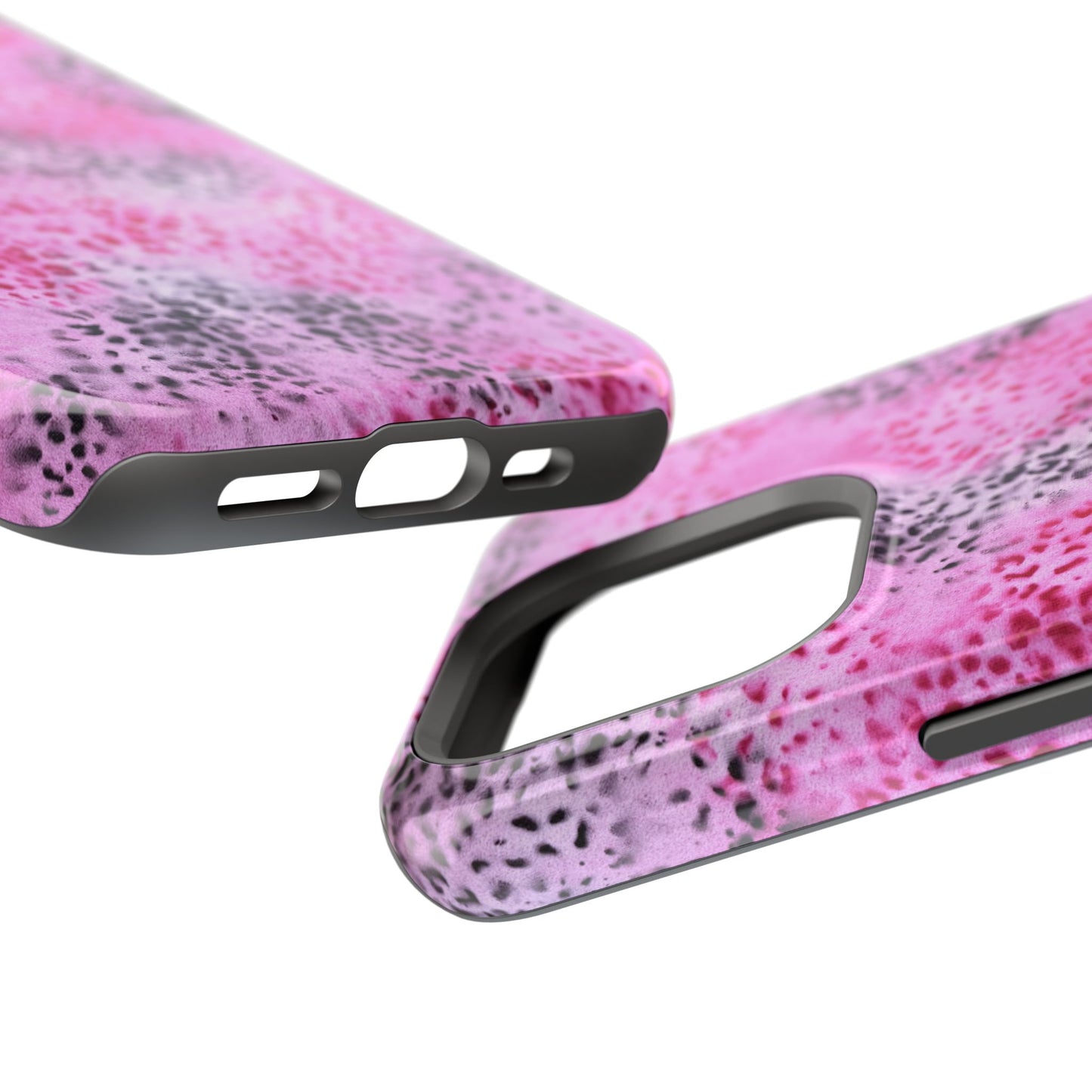 MagSafe "pink cheetah" airbrush iPhone case