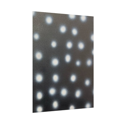 "coconut noir polka dots" airbrush rolled print