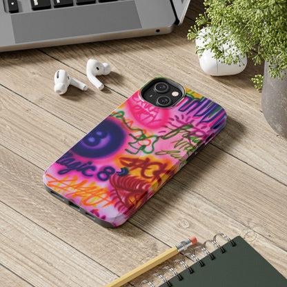 "colorful chaos" airbrush iPhone case