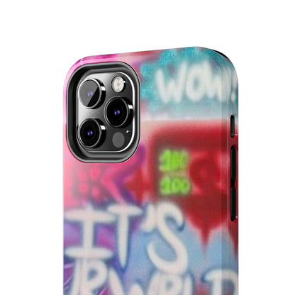 "it's ur WRLD" airbrush iPhone case