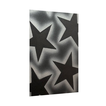 "chrome stars" airbrush rolled print