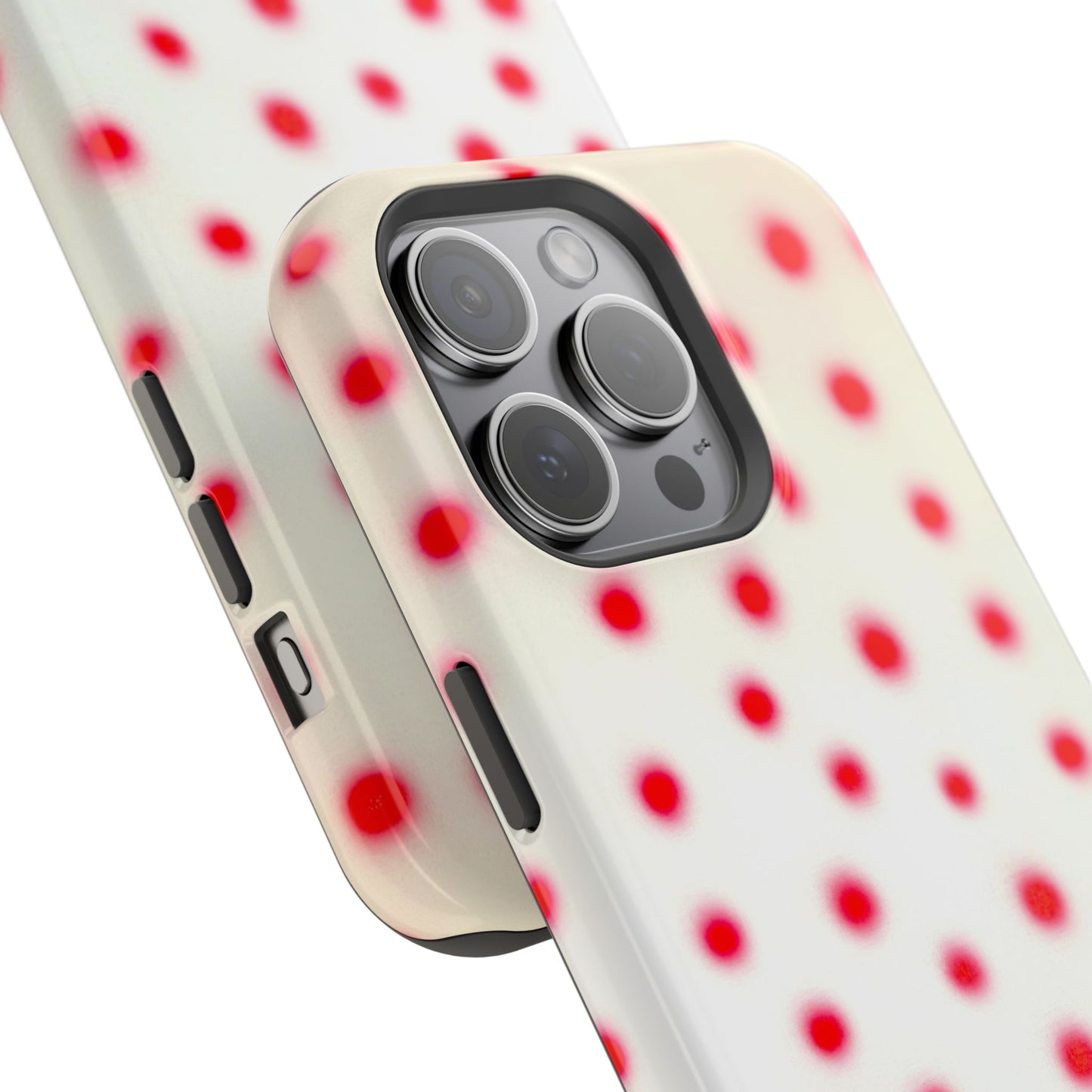 MagSafe "vanilla cherry polka dot" airbrush iPhone case