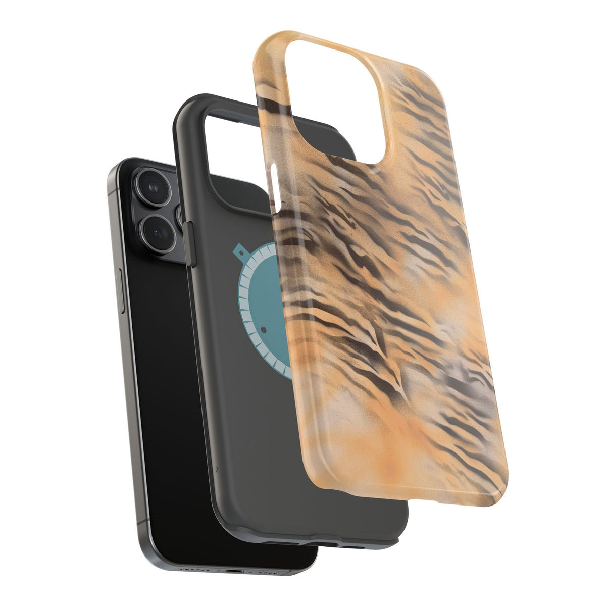 MagSafe "neutral tiger" airbrush iPhone case