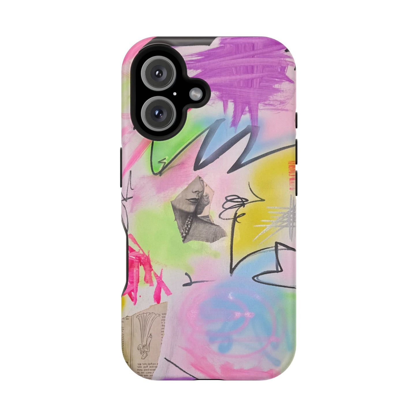 MagSafe "pastel static" airbrush iPhone case