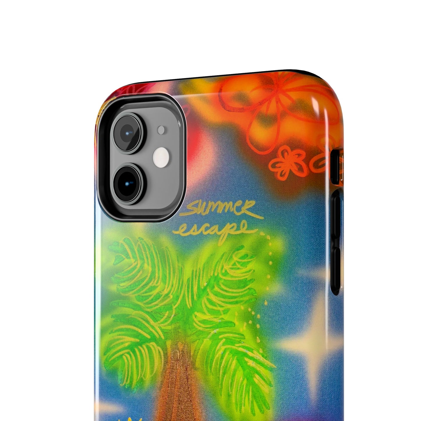 "neon blue palms" airbrush iPhone case