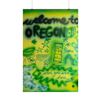 "oregon" airbrush rolled print