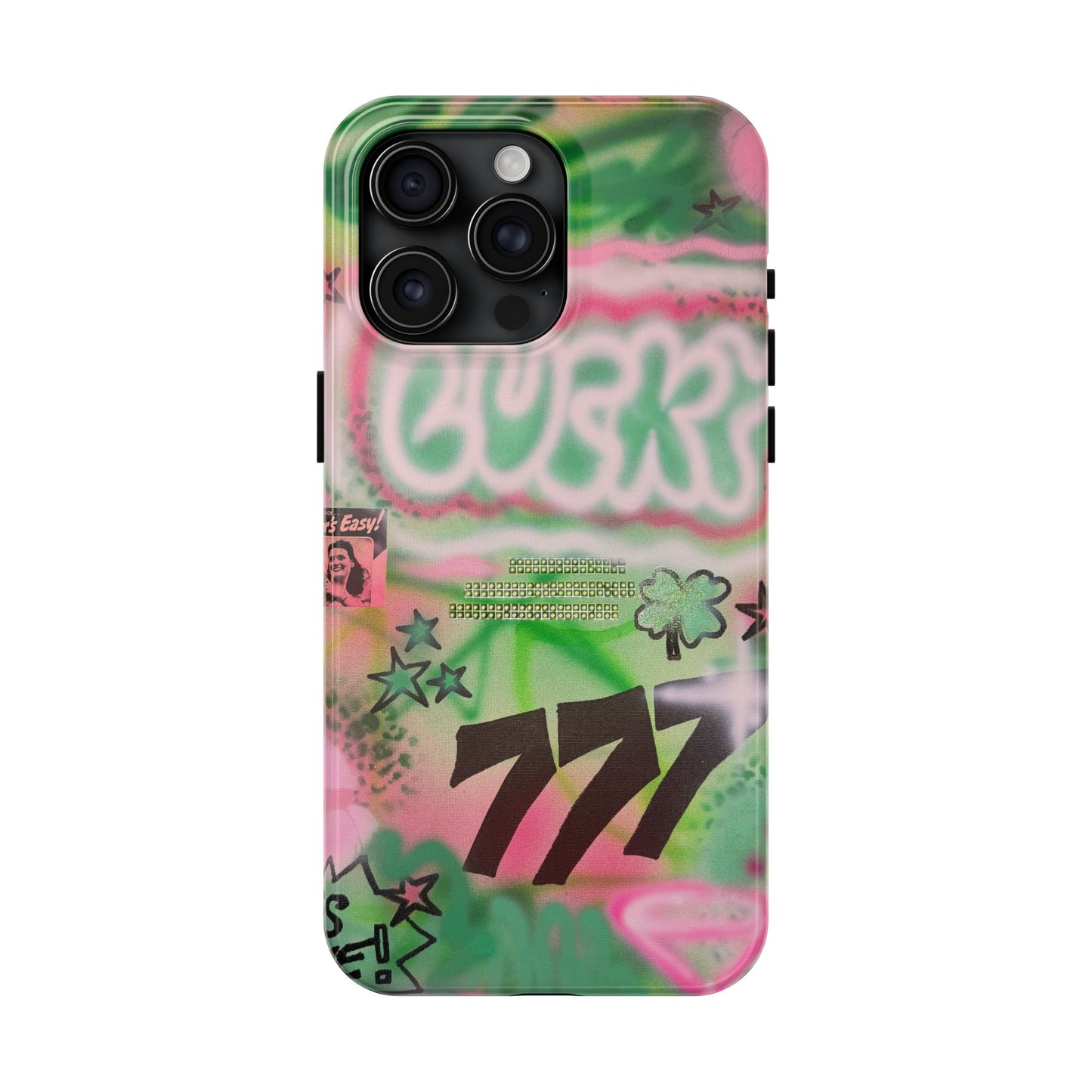 "so lucky" airbrush iPhone case