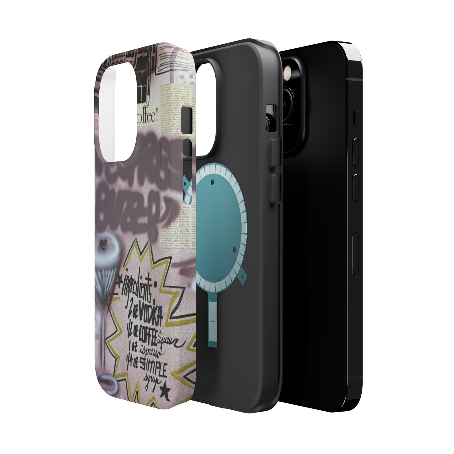 MagSafe "espresso martini" airbrush iPhone case