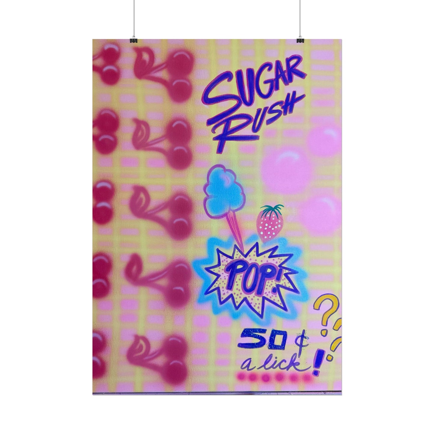 "sugar rush" airbrush rolled print