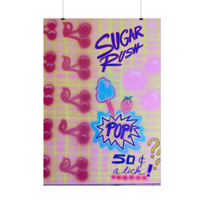 "sugar rush" airbrush rolled print