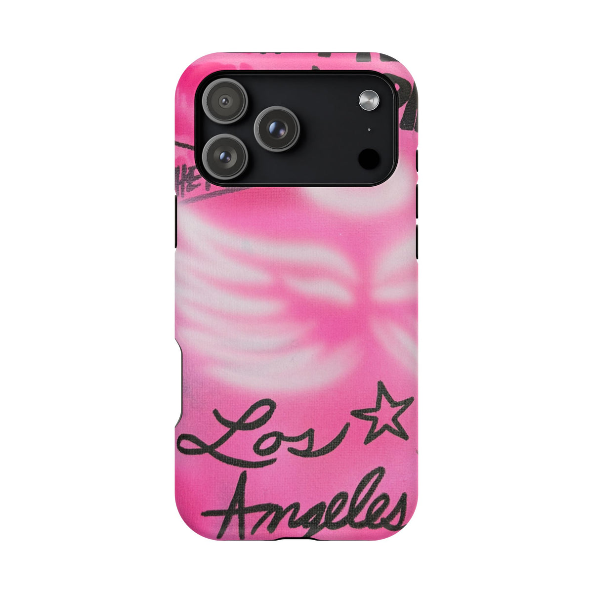 MagSafe "pinke Engelsflügel" Airbrush iPhone Hülle