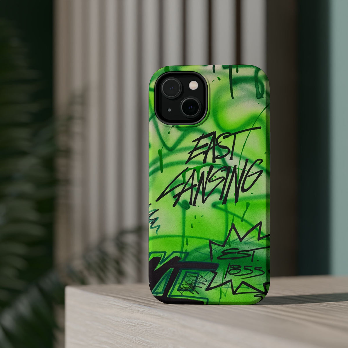 MagSafe "east lansing, mi" airbrush iPhone case