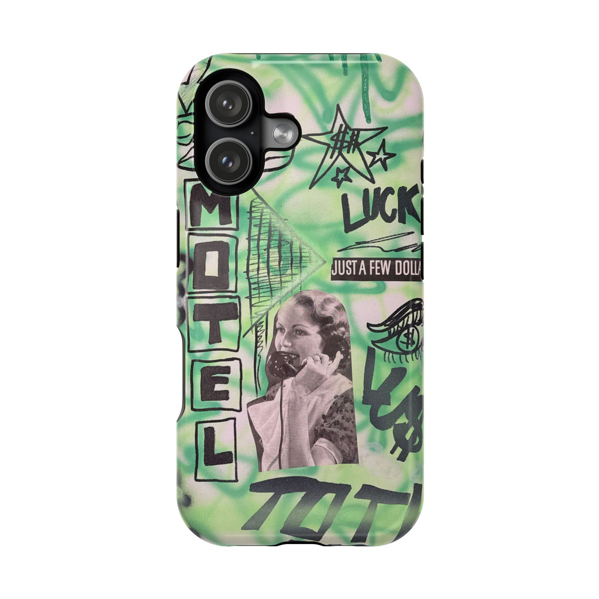 MagSafe "lust over luck" airbrush iPhone case