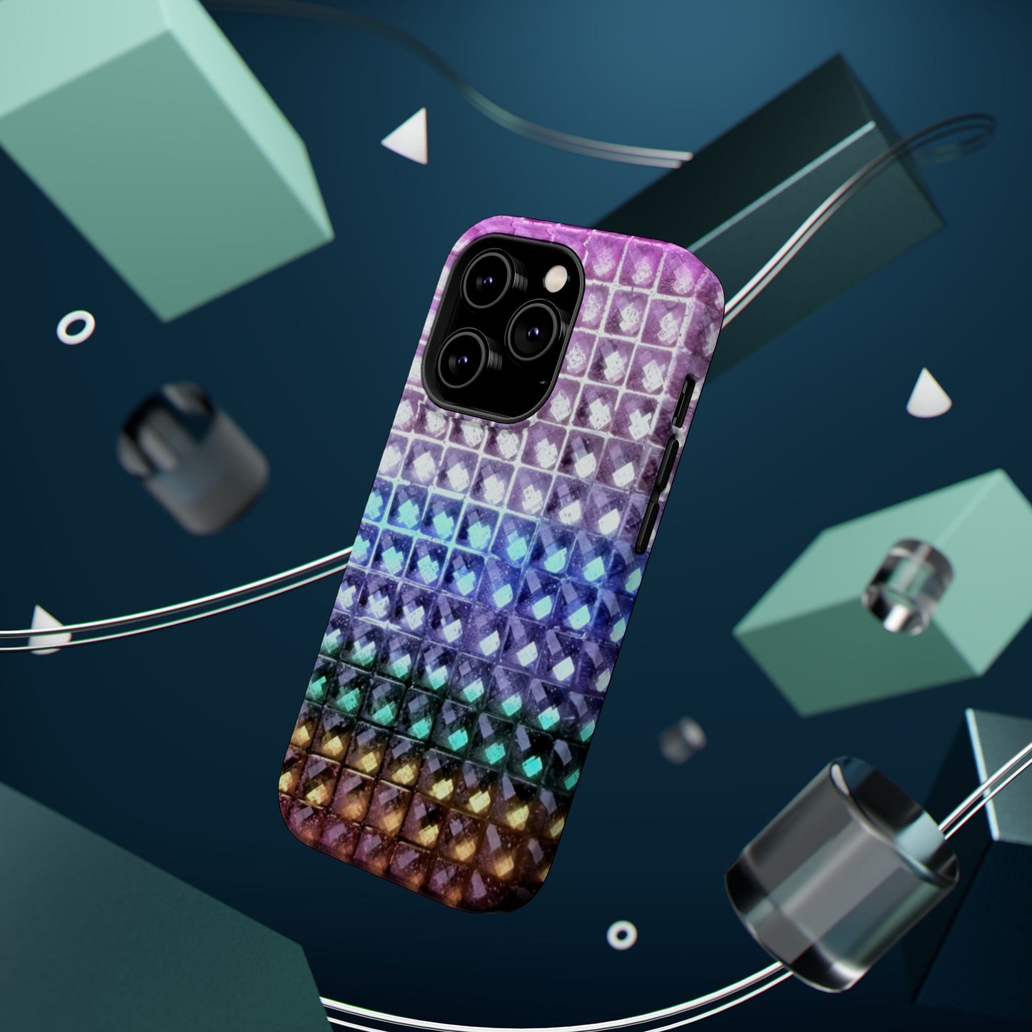 MagSafe "multicolor studs" airbrush iPhone case