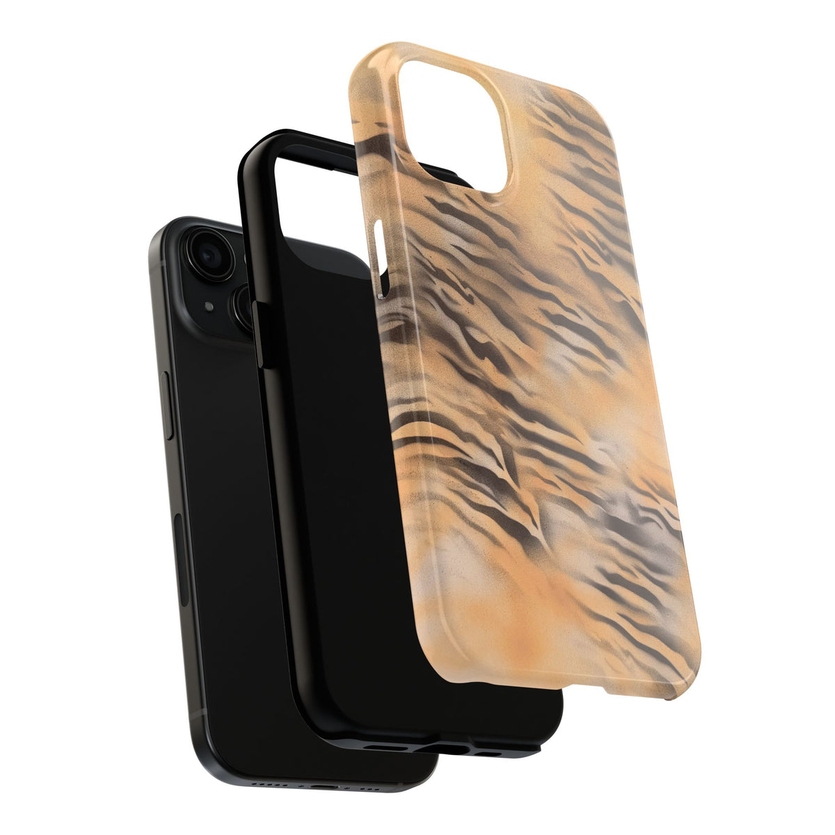 neutral tiger airbrush iPhone case