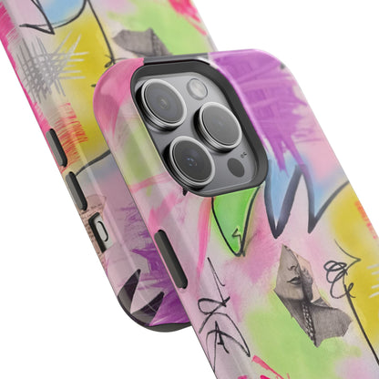 MagSafe "pastel static" airbrush iPhone case