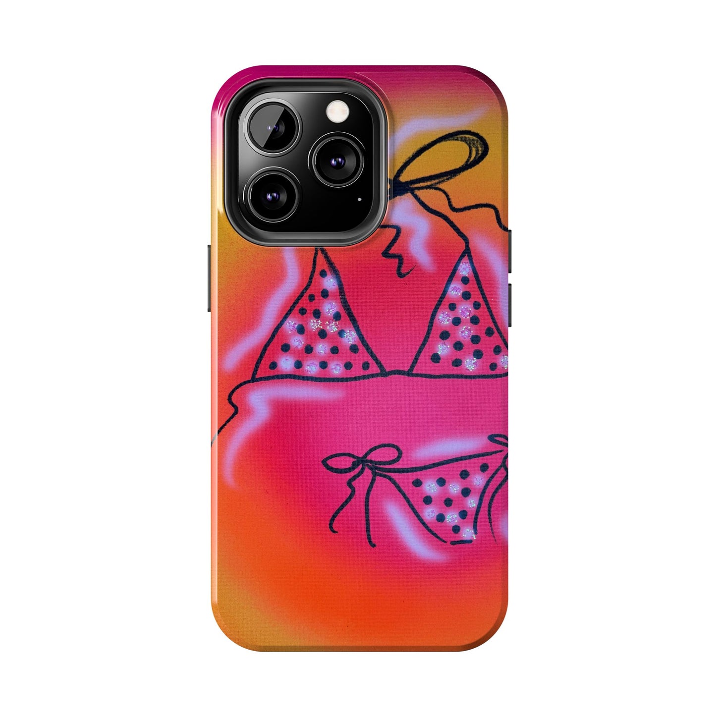 "glitter bikini" airbrush iPhone case