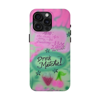 "matcha!" airbrush iPhone case