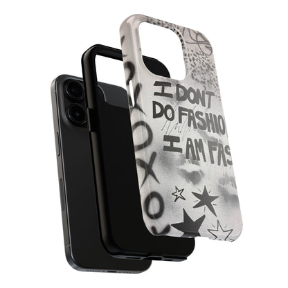 "i am fashion" airbrush iPhone case