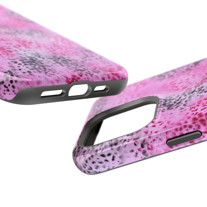 MagSafe "pink cheetah" airbrush iPhone case