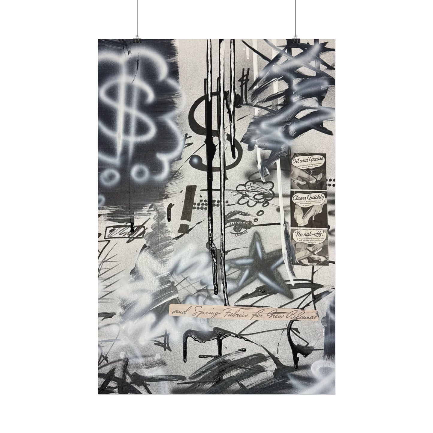 "monochrome mood" airbrush rolled print