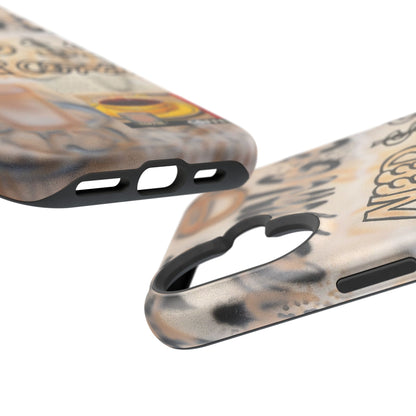 MagSafe "need $$ for coffee" airbrush iPhone case