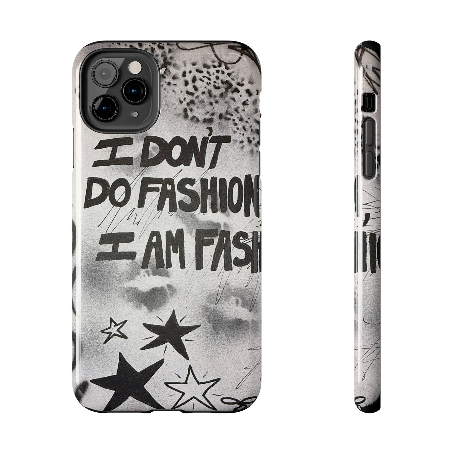"i am fashion" airbrush iPhone case