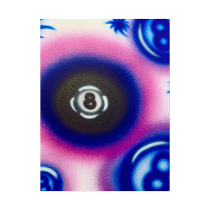 "magic 8" airbrush rolled print