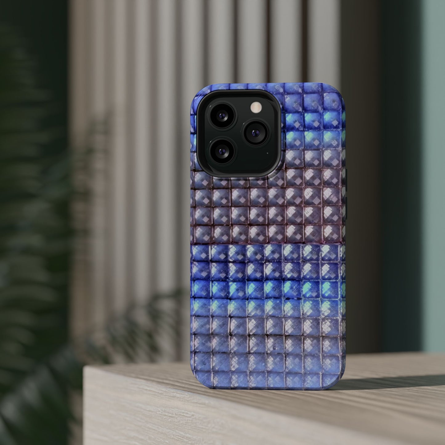 MagSafe "blue studs" airbrush iPhone case