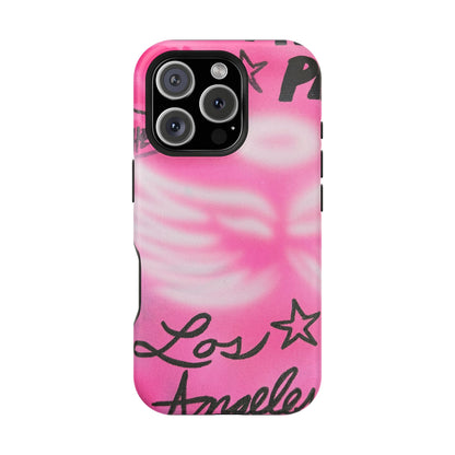MagSafe "pinke Engelsflügel" Airbrush iPhone Hülle