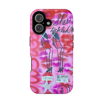 MagSafe "tickled pink" airbrush iPhone case