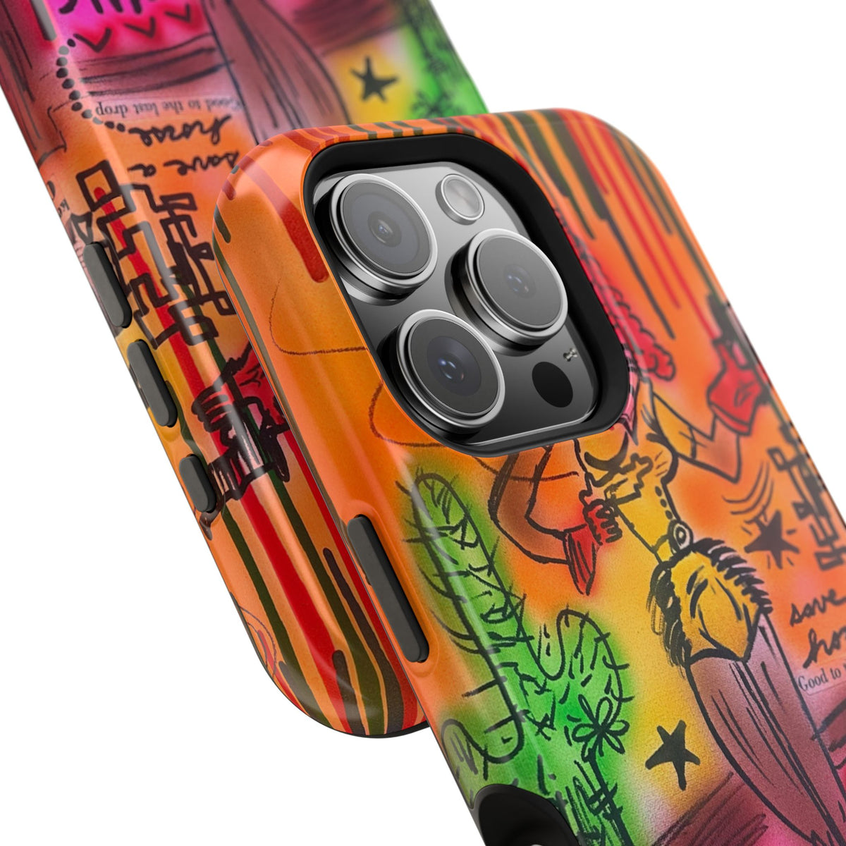 MagSafe "wild, wild west" airbrush iPhone case