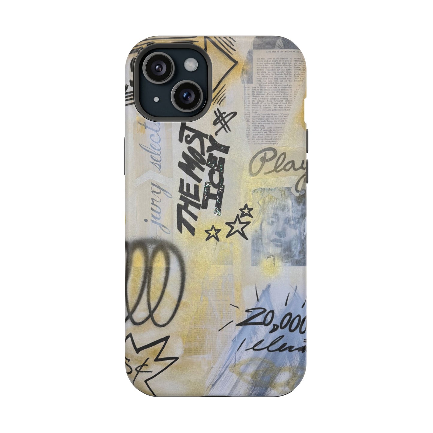 MagSafe "golden glacier" airbrush iPhone case