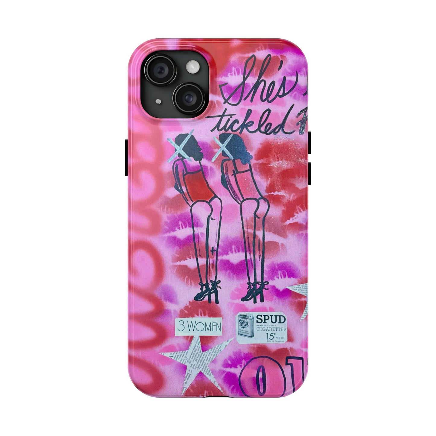 "tickled pink" airbrush iPhone case