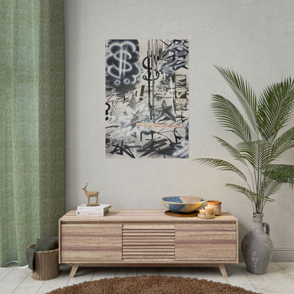 "monochrome mood" airbrush rolled print